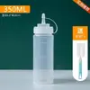Botella Dispensadora de Salsa Aderezo para Ensalada de Tomate Boquilla de Plástico Botella Exprimidora Botella de Aceite Comercial Botella para Salsa Condimento del Hogar
