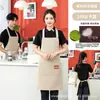 Avental de lona, impermeável e à prova de óleo, para cozinha e culinária feminina, macio e com cores firmes, avental de trabalho para catering para mulheres, personalizável com logotipo