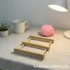 Tear de Madeira Infantil para Jardim de Infância Dispositivo Simples de Tecelagem de Tapeçaria Ferramenta DIY Handmade para Tecelagem Costura Bordado