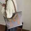 Bolsa de Lona Grande de Gran Capacidad Transfronteriza Bolso de Hombro Bolso de Hombro Portátil Estudiante Viajes Diarios Simple Versátil Bolsa para Clase