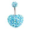 Comercio electrónico transfronterizo dedicado a hebilla de ombligo de amor anillo de ombligo Xiangbala completo de diamantes corazón de melocotón clavo de ombligo joyería para perforar fabricante