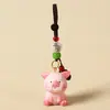 Llavero Colgante Tallado en Madera Hecho a Mano Doce Animales del Zodiaco Llavero Colgante Año de la Serpiente Colgante para Cadena de Bolso Lindo Regalo de Cumpleaños para Amigo