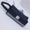 Estojo Criativo de Lápis com Grande Capacidade para Estudantes, Meninos e Meninas, Bolsa Simples de Tecido Oxford com Zíper Duplo Estojo de Papelaria para Lápis com Logo Impresso