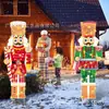 Wenqi Ke 2 Piezas Cascanueces Navideño Grande Decoración para Exteriores con Luces LED Estaca para Jardín Navideño Exterior