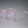 Óculos de Titânio Puro de Alta Qualidade Popular Transfronteiriços para Mulheres Lentes de Nylon Ultra-Leves Novo Estilo Verão 2025 para Rostos Redondos, Efeito Emagrecedor Sem Maquiagem