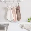 Toalla colgante de piña estilo coreano toalla de forro polar de coral cocina súper absorbente suave amigable con la piel se puede hacer