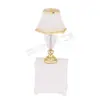 Lâmpada de mesa modelo de mesa de areia de simulação lâmpada de modelo de apartamento lâmpada de cabeceira lâmpada de mesa de casa de boneca ornamentos de cena em miniatura