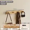Colgador de Pared, Ganchos de Pared de Madera Maciza, Entrada, Dormitorio, Colgador de Ropa sin Taladro, Colgador para Parte Trasera de Puerta