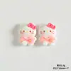 Desenho Animado Laço Rosa Kt Gato Resina Pequenos Acessórios DIY Cola Creme Copo Ímã de Geladeira Fivela de Sapato Acessórios
