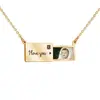 Impresión UV a color de fotos transfronterizas, letras, collar de sobre de acero inoxidable, regalo del Día de la Madre, accesorios DIY, productos de fabricantes