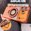 Soporte Magnético con Brillo de Pedrería Adecuado para Funda de Teléfono Móvil Iphone17Promax con Película para Lente Apple 16 Anti-Caída 15