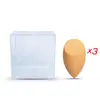 Algodón de maquillaje flocado tipo gota de agua sin látex mini huevo de maquillaje huevo de belleza mini corte oblicuo traje de esponja para polvos tipo calabaza