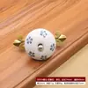 Puxador Cerâmico Mediterrâneo para Portas de Armário Estilo Rústico, Puxador Único para Gaveta Estilo Chinês, Puxador Artístico para Portas de Guarda-Roupa e Armário, Venda Direta da Fábrica