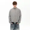 Chaqueta suéter jacquard texturizada minimalista retro americana para hombres y mujeres, top de punto cárdigan casual y relajado