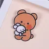 Broche de Acrílico Estilo Ins Coreano Desenho Animado Urso Fofo Coelho Roupas Mochila Escolar Insígnia Acessórios Chapéu