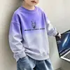 Sudadera de nuevo estilo para niños, de manga larga, fina, elegante, cuello redondo, capa base para niños de mediana y mayor edad, adecuada para primavera, otoño e invierno, con forro polar