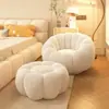 Persona perezosa----Sofá reclinable se puede dormir sofá sofá calabaza silla sofá tela de lana de cordero casual sofá individual
