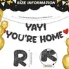 ¡Yay Ya Estás en Casa! Banner de Brillo para Mujeres y Hombres, Fiesta de Bienvenida a Casa, Regreso Militar, Decoración para Fiesta de Bienvenida a Casa