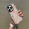 Famoso de Internet Rosa Flor Mariposa Funda para Teléfono Móvil Pintada con UV iPhone18Promax Transparente Blanda Cubierta Protectora