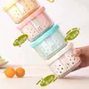 Novo Copo de Frutas Drenável de Combinação Multicamadas, Copo Leve para Lanche Piquenique Salada, Copo de Cereal, Copo Redutor de Gordura com Garfo