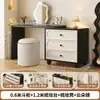 Penteadeira e Cômoda Estilo Francês Vintage para Apartamentos Pequenos, Mesa de Canto de Cama com Armário Integrado, Novo Modelo 2025