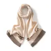 Cachecol de Lã Cashmere Tricotado Outono e Inverno, Gola Térmica Listrada, Cor de Exportação Color Block Transfronteiriça Unissex Cachecol Quente Espesso