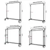 Estante de Secado de Ropa de Piso Multifuncional Simple para el Hogar, Barra de Secado de Ropa Tipo Ensamblaje, Estante de Almacenamiento de Ropa, Perchero, Estante de Almacenamiento