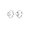 Pendientes de Corazón con Estrella de Seis Puntas Circonita Pendientes de Corazón con Forma de Estrella Diamante Rosa Pendientes Estilo Comercio Exterior Transfronterizo Otoño e Invierno Nuevos