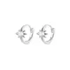 Pendientes de Corazón de Diamante Blanco Estrella de Seis Puntas Dulce Chica Cool Chic Pendientes de Corazón de Circonita Rosa Pendientes de Estrella Apilados