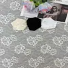 Tecido Popular de Renda Floral Tridimensional, Renda Exquisita Bordada em Tule, Tecido Fino e Transparente para Vestido de Noiva
