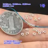 Prata Esterlina S925 Fragmentos Irregulares de Prata Pequenas Contas Espaçadoras Enroladas em Cristal Pulseira Trançada Colar Acessórios DIY Feitos à Mão