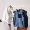 Chaleco unisex de otoño e invierno, duradero y versátil para exteriores, engrosado, cálido y resistente al frío, con cuello alto, para usar tanto por dentro como por fuera 13215