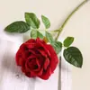 Buquê de flores artificiais de rosa realista para arranjo de cena, decoração de casamento, rosas secas artificiais de alta qualidade