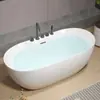 Bañera independiente de acrílico para un solo adulto, tamaño pequeño para el hogar, integrada sin costuras, de alta gama para hotel
