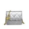 Bolsa infantil da moda, combinando com todas as tendências, bolsa transversal para meninas, bolsa de princesa, estilo Chanel, bolsa para fone de ouvido com corrente, porta-moedas