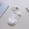 Calcetines de moda con estampado de vaca lindos para comercio exterior transfronterizo, calcetines de media caña bordados de dibujos animados para mujer, calcetines versátiles divertidos y elegantes de Zhuji