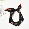 Pañuelo de Seda Pequeño Largo Estrecho Corto para Mujer, Estilo Francés Retro, Primavera y Otoño, Cinta para Atar Bolsos, Diadema, Decoración de Serpentina, Pañuelo Delgado