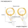 Rueda de la fortuna personalidad niche temperamento pendientes versátiles moda pendientes de lujo acero inoxidable chapado en oro de 18k joyería mujer