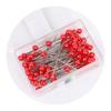 Caja de Plástico Agujas Coloridas Perladas Accesorios para Ropa Agujas de Posicionamiento Herramientas de Costura Punto de Cruz con Cabeza Grande Agujas Perladas