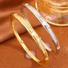 Pulsera de Moda en Forma de C para Mujer, Lujo Ligero Versátil Estilo Pandora de Gama Alta No Descolorante Pulsera de Doble Anillo H al por Mayor