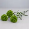Piedra Imitación de Alta Calidad Bambú Arreglo Floral Chino para el Hogar Decoración Flores Artificiales Mobiliario Suave Sensación de Paisajismo Caucho Suave Pompones Verdes Venta al por Mayor
