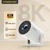 Comercio exterior transfronterizo Proyector HY300 HD 4K para uso en casa y dormitorio, proyector de proyección en pared, tiro corto, comercio exterior, inteligente y portátil