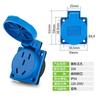 Enchufe de panel de enchufe impermeable GB 220V cinco orificios 10A toma de corriente doméstica cubierta protectora ignífuga Negro