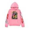 Suéter estampado de la maravillosa aventura de JOJO de anime japonés para hombre, de importación, con capucha de terciopelo para otoño e invierno, abrigo de moda