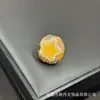 Novo Anel de Jade Estrela de Cinco Pontas Artesanato Totalmente Diamantado Incrustado Pedra Bruta Cristal Anel Aberto Personalidade Nicho Fonte para Transmissão ao Vivo