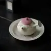 Tetera de Cerámica Roja de Arcilla Pintada a Mano de Zorro de Nueve Colas, Estilo Japonés con Asa Lateral, Juego de Té Kung Fu para Uso Doméstico con Filtro de Agujero de Bola, Taza de Té