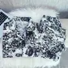 Pijama Popular para Mujer Estilo Chino para Primavera y Otoño, Cárdigan con Pintura a Tinta, Conjunto de Ropa de Casa para Mujer, Venta al por Mayor Directamente de la Fábrica Fuente