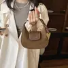 Bolso de media luna minimalista de moda transfronterizo, bolso redondo pequeño versátil elegante de alta gama, bolso cruzado tipo dumpling moderno personalizado de lujo ligero