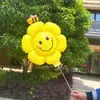 Margarita girasol cara sonriente abeja clip globo con mopa Día del Niño decoración de fotos accesorios puesto