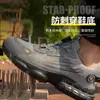 Zapatos de Protección Laboral Antiaplastastamiento y Antipinchazos para Hombre, Zapatos de Seguridad Protectores Transpirables Antideslizantes para Sitios de Construcción y Talleres, Resistentes al Desgaste, Venta al por Mayor de Fabricantes